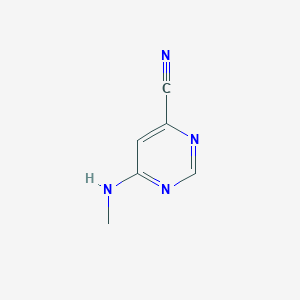 molecular formula C6H6N4 B8785408 6-(Methylamino)pyrimidine-4-carbonitrile 