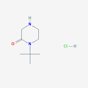 molecular formula C8H17ClN2O B8785410 1-(tert-Butyl)piperazin-2-one hydrochloride 