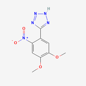 molecular formula C9H9N5O4 B8785417 5-(4,5-dimethoxy-2-nitrophenyl)-2H-tetrazole 
