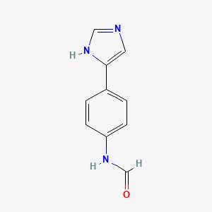 molecular formula C10H9N3O B8785468 Formamide, N-(4-(1H-imidazol-4-yl)phenyl)- CAS No. 89250-13-5