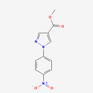 molecular formula C11H9N3O4 B8785491 methyl 1-(4-nitrophenyl)-1H-pyrazole-4-carboxylate 
