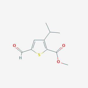 molecular formula C10H12O3S B8785521 Methyl 5-formyl-3-isopropylthiophene-2-carboxylate 