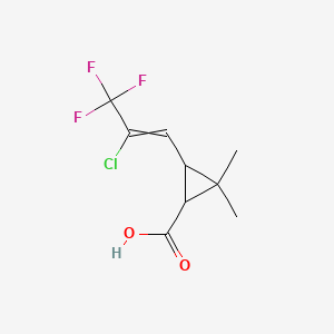 molecular formula C9H10ClF3O2 B8785550 Z-(1R,S)-cis-2,2-dimethyl-3-(2,2-chloro-3,3,3-trifluoro-1-propenyl)cyclopropanecarboxylic acid 