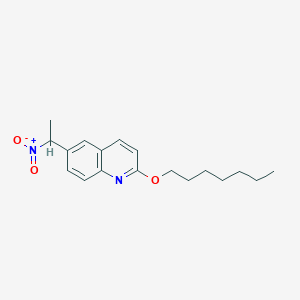 molecular formula C18H24N2O3 B8785562 2-(Heptyloxy)-6-(1-nitroethyl)quinoline 