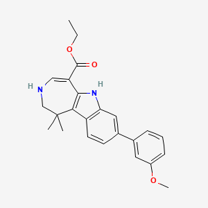 Azepino[4,5-b]indole-5-carboxylic acid, 1,2,3,6-tetrahydro-8-(3-methoxyphenyl)-1,1-dimethyl-, ethyl ester