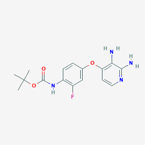 molecular formula C16H19FN4O3 B8785639 1-(Boc-amino)-4-(2,3-diaminopyridin-4-yloxy)-2-fluorobenzene 