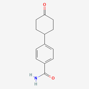 molecular formula C13H15NO2 B8785661 4-(4-Oxocyclohexyl)benzamide 