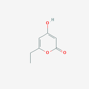 molecular formula C7H8O3 B8785688 6-ethyl-4-hydroxy-2H-pyran-2-one CAS No. 36795-97-8