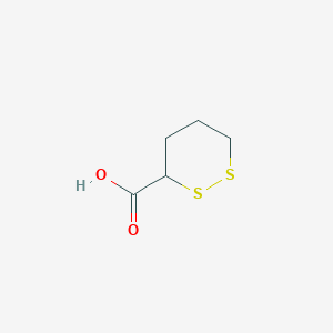 molecular formula C5H8O2S2 B087857 1,2-Dithiane-3-carboxylic acid CAS No. 14091-98-6