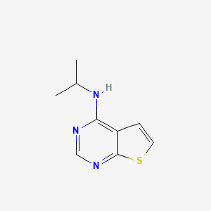 molecular formula C9H11N3S B8785729 Thieno[2,3-d]pyrimidin-4-amine, N-(1-methylethyl)- 
