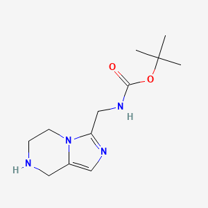 molecular formula C12H20N4O2 B8785739 tert-Butyl ((5,6,7,8-tetrahydroimidazo[1,5-a]pyrazin-3-yl)methyl)carbamate 