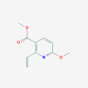 molecular formula C10H11NO3 B8785793 Methyl 6-methoxy-2-vinylnicotinate 