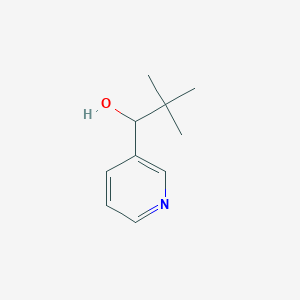 molecular formula C10H15NO B8785804 3-(2,2-Dimethyl-1-hydroxypropyl)pyridine CAS No. 124009-64-9