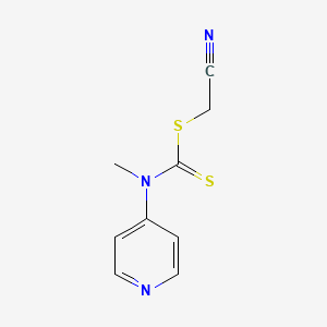 molecular formula C9H9N3S2 B8785822 Cyanomethyl methyl(4-pyridyl)carbamodithioate CAS No. 1158958-89-4