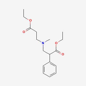 Ethyl 3-((3-ethoxy-3-oxopropyl)(methyl)amino)-2-phenylpropanoate