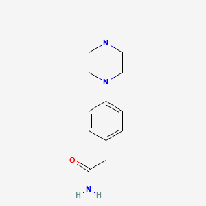 molecular formula C13H19N3O B8785843 2-[4-(4-Methylpiperazin-1-yl)phenyl]acetamide 