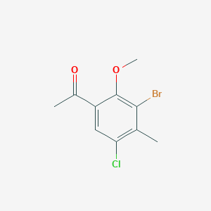 1-(3-Bromo-5-chloro-2-methoxy-4-methylphenyl)ethanone