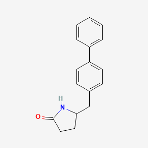 molecular formula C17H17NO B8785887 (S)-5-[(Biphenyl-4-yl)methyl]pyrrolidin-2-one 