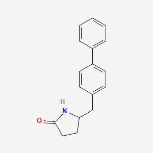 molecular formula C17H17NO B8785887 5-([1,1'-Biphenyl]-4-ylmethyl)pyrrolidin-2-one 