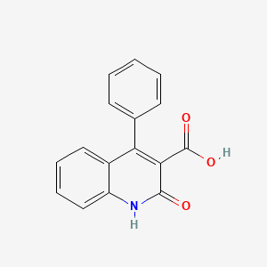 molecular formula C16H11NO3 B8785902 2-Oxo-4-phenyl-1,2-dihydroquinoline-3-carboxylic acid CAS No. 92795-47-6