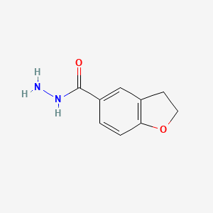 molecular formula C9H10N2O2 B8785923 2,3-Dihydro-1-benzofuran-5-carbohydrazide 