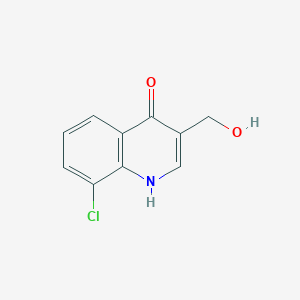molecular formula C10H8ClNO2 B8785943 8-Chloro-3-(hydroxymethyl)quinolin-4-ol CAS No. 82121-51-5