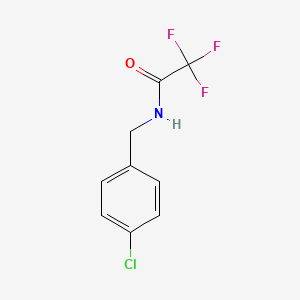 molecular formula C9H7ClF3NO B8785988 Acetamide, N-[(4-chlorophenyl)methyl]-2,2,2-trifluoro- CAS No. 88708-69-4