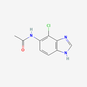 molecular formula C9H8ClN3O B8785993 N-(4-chloro-1H-benzimidazol-5-yl)acetamide 
