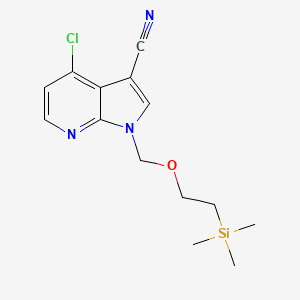 1H-Pyrrolo[2,3-b]pyridine-3-carbonitrile, 4-chloro-1-[[2-(trimethylsilyl)ethoxy]methyl]-
