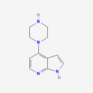 1H-Pyrrolo[2,3-b]pyridine, 4-(1-piperazinyl)-