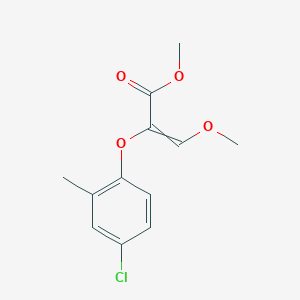 molecular formula C12H13ClO4 B8786049 Methyl 2-(4-chloro-2-methylphenoxy)-3-methoxyprop-2-enoate 