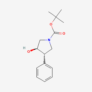 molecular formula C15H21NO3 B8786065 (3R,4S)-tert-Butyl 3-hydroxy-4-phenylpyrrolidine-1-carboxylate 