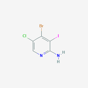 molecular formula C5H3BrClIN2 B8786073 4-Bromo-5-chloro-3-iodopyridin-2-amine 