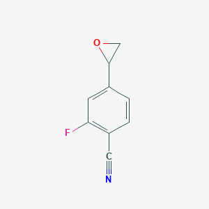 molecular formula C9H6FNO B8786081 2-Fluoro-4-(oxiran-2-yl)benzonitrile 