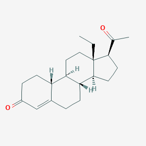 molecular formula C21H30O2 B087861 18,19-Dinorpregn-4-ene-3,20-dione, 13-ethyl- CAS No. 13934-52-6