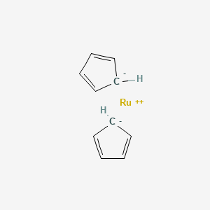 molecular formula C10H10Ru B8786150 cyclopenta-1,3-diene;ruthenium(2+) 