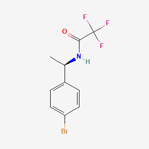 molecular formula C10H9BrF3NO B8786159 (R)-N-(1-(4-bromophenyl)ethyl)-2,2,2-trifluoroacetamide 