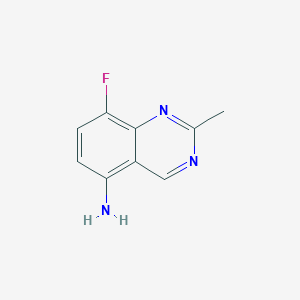 molecular formula C9H8FN3 B8786248 8-Fluoro-2-methylquinazolin-5-amine CAS No. 825654-53-3