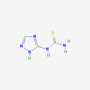 molecular formula C3H5N5S B8786321 1H-1,2,4-triazol-5-ylthiourea CAS No. 7154-50-9