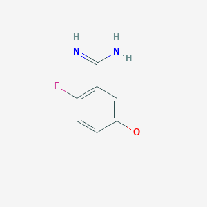 molecular formula C8H9FN2O B8786326 2-Fluoro-5-methoxy-benzamidine 