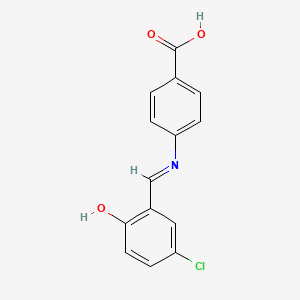 molecular formula C14H10ClNO3 B8786428 4-(5-Chlorosalicylideneamino)benzoic acid CAS No. 71937-06-9