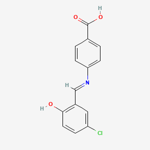 4-(((5-Chloro-2-hydroxyphenyl)methylene)amino)benzoic acid