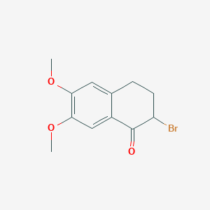 molecular formula C12H13BrO3 B8786451 2-bromo-6,7-dimethoxy-3,4-dihydronaphthalen-1(2H)-one CAS No. 54714-44-2