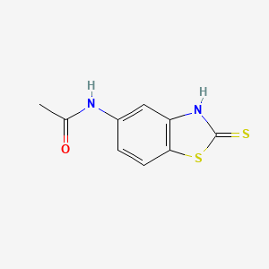 molecular formula C9H8N2OS2 B8786474 ACETAMIDE,N-(2,3-DIHYDRO-2-THIOXO-5-BENZOTHIAZOLYL)- CAS No. 58759-62-9