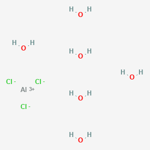 molecular formula AlCl3H12O6 B8786481 Aluminum chloride hexa-hydrate 