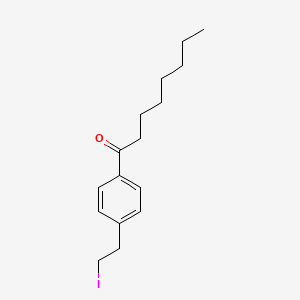 molecular formula C16H23IO B8786513 1-(4-(2-Iodoethyl)phenyl)octan-1-one CAS No. 219307-01-4