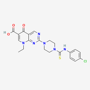 2-(4-{[(4-Chlorophenyl)amino]carbonothioyl}-1-piperazinyl)-8-ethyl-5-oxo-5,8-dihydropyrido[2,3-d]pyrimidine-6-carboxylic Acid
