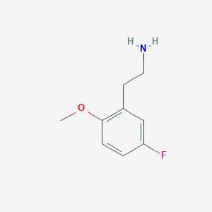 molecular formula C9H12FNO B8786617 Benzeneethanamine, 5-fluoro-2-methoxy- 