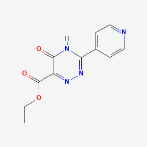 molecular formula C11H10N4O3 B8786825 ethyl 5-oxo-3-pyridin-4-yl-2H-1,2,4-triazine-6-carboxylate CAS No. 259807-80-2