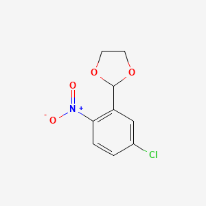 molecular formula C9H8ClNO4 B8787129 2-(5-Chloro-2-nitrophenyl)-1,3-dioxolane CAS No. 26908-35-0